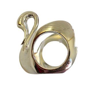 Swan Napkin Rings Wm. A. Rogers Set of Four Original Box Silverplate NIB